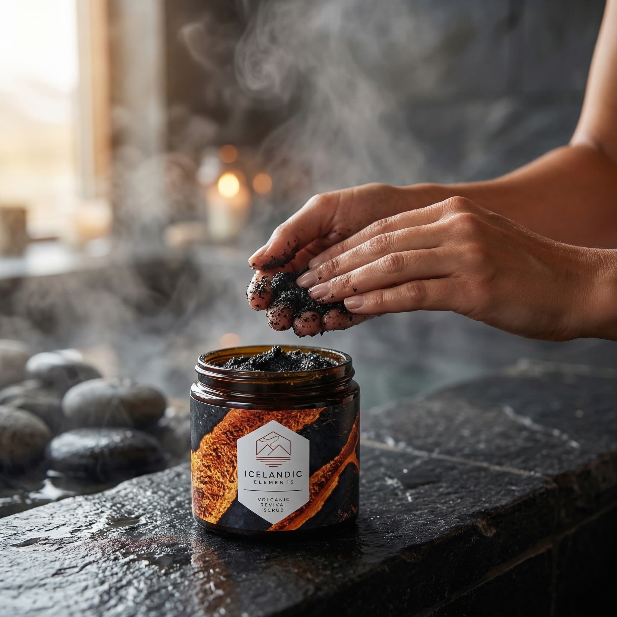 Volcanic Revival Scrub — in use